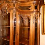 Grote Luikse Deux Corps Vitrinekast. thumbnail 12