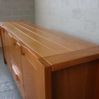 Brutalist Solid Elm Sideboard By Maison Regain, France thumbnail 11