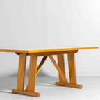 Architecturale Postmoderne Eettafel In Beukenhout, Italië 1980 thumbnail 2