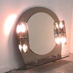 Mid-Century Italian Mirror With Sconces & Console thumbnail 14