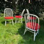 4 Akerblom Sweden Stoelen. Geweldige Vintage Spijlen Stoelen. Scando! thumbnail 2