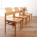 Vintage Design Houten Stoelen Met Plaats Voor Je Tijdschrift thumbnail 3