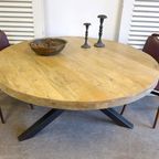 Prachtige Witte Landelijke Ronde Mango Eettafel 140 Cm thumbnail 12