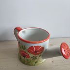 Planten Gieter Keramiek Met Bloemen thumbnail 3
