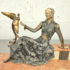 Groot Marmeren Art Deco Beeld Scali thumbnail 8