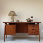 Vintage Deens Design Teakhouten Bureau thumbnail 8