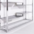 1970’S Vintage Italian Design Chromed Steel Bookcase/Display Cabinet thumbnail 7