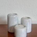 Set Van 3 Marmeren Waxinelichthouders Vintage thumbnail 3