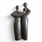 Solid Bronze Figures / Family With Child 1960s thumbnail 5