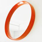 Mid-century Space Age Spiegel Oranje Hout O.w. Hack 1960’s thumbnail 6