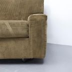Artifort Vintage Bank 2Zits Groen Velours Ribstof thumbnail 10