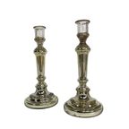 Set Van 2 Kwikzilveren Kandelaars, Rond 1900 (armeluiszilver) thumbnail 5