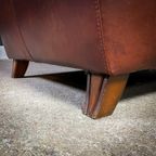 Vintage Schaapsleren Fauteuil Met Hoge Rug thumbnail 13