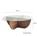 Evila Originals Salontafel Met Veiligheidsglas Ø90cm thumbnail 4