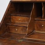 Mooie Grote Antieke Eikenhouten Secretaire/ Ladekast Wortelnotenhout Gefineerd Uit Eind 18e Eeuw thumbnail 7
