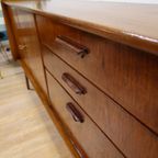 Vintage Teak Fineer Dressoir Lowboard Kast Kastje thumbnail 3