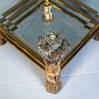 Vintage Brass And Glass Coffee Table, 1960S thumbnail 5