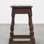 Zeer Mooie En Originele 16E Eeuwse Engelse Eikenhouten Joint Stool/Kruk Met Een Prachtig Patina thumbnail 4