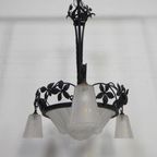 Art Deco Hanglamp Muller Freres Luneville Jaren 30 thumbnail 4