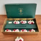 Complete Set Van 8 Porseleinen Plaats Kaarthouders In Originele Doos Crown Staffordshire thumbnail 18