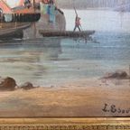 Een Stel 19e Eeuwse Zeegezichten - L. Edouard thumbnail 11