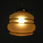 Art Deco Hanglamp Met Roze Glazen Kap, Jaren 30 thumbnail 7