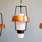 Trio Van Scandinavische Hangers In Opaline En Kopermetaal thumbnail 19