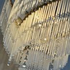 Vintage Design Kroonluchter 80’S Jaren 20 Stijl Hanglamp Kristal Staafjes thumbnail 4