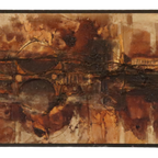 Vintage Schilderij Artwork Finn Lorentzen 'sommerfugel' thumbnail 5