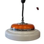 Vintage Witte Oranje Space Age Ufo Hanglamp / Luster thumbnail 3
