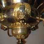 Antieke Verzilverde Godslamp, Kerk Lamp Met Engelen thumbnail 4