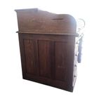 Vintage Houten Amerikaanse Bureau Met Rolluik Deur thumbnail 11