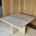 Vintage Mid Century Travertin Salontafel / Bijzettafel thumbnail 10