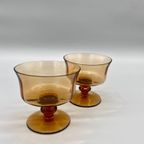 Set Coupe Glazen Amber Kristal 2 Stuks thumbnail 5