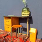 Vintage Bureau, Leraren Lessenaar, Desk, Formica Blad thumbnail 10