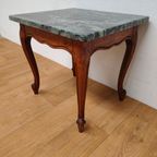Vintage Bijzettafel Tafeltje Plantentafel Met Marmer Blad 07 thumbnail 3