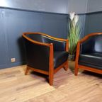 Donkerblauwe Vintage Clubfauteuil 2 Stuks Prijs P/St thumbnail 12