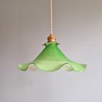 Vintage Hanglamp In Groene Opaline, Jaren 60-70 thumbnail 10