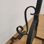 Zeer Groot Antiek Smeedijzeren Kruis Crucifix Metalen Kruis thumbnail 3