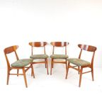 4 Vintage Deense Stoelen Nieuw Gestoffeerd thumbnail 3