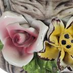Bassano Keramiek - Bloempot - Italie - Bloemenmotief - 3E Kwart 20E Eeuw thumbnail 2