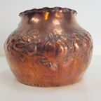 Art Deco Koper Plantenpot Zwaluwstaart Handmade Uniek 1920 thumbnail 5