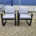 Set Van 2 - Burkhart Vogtherr Voor Rosenthal- Hombre Arm Chair ( Zwart ) thumbnail 5