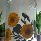Vintage Glazen Voorraadpot Met Kurk & Zonnebloemen thumbnail 2