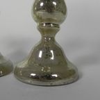 Set Van 2 Kwikzilveren Kandelaars, Rond 1900 (armeluiszilver) thumbnail 10