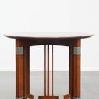 Mooie En In Goede Staat Verkerende Ronde Art Deco Schuitema Design Bijzet/ Salontafel thumbnail 4