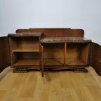 Vintage Mid Century Art Deco Tv Meubel, Dressoir Marmer Blad thumbnail 6