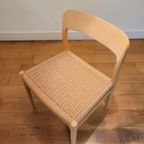 Vintage Set Van 4 Stoelen Van N.o. Møller Model 75 Uit 1970 thumbnail 2