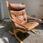 Beauty! Lederen Westnofa Ingmar Relling Siësta Fauteuil. Vintage Design Klassieker. Bentwood. thumbnail 4