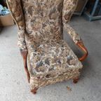 Vintage Stoffen Oorfauteuil thumbnail 9